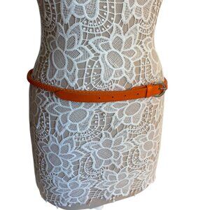 Belt - Women's - Orange Rope Design - Silver Buckle - Size: LG - NWT